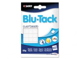 Masilla adhesiva Bostik Blu-Tack blanca cuarteada 55g.